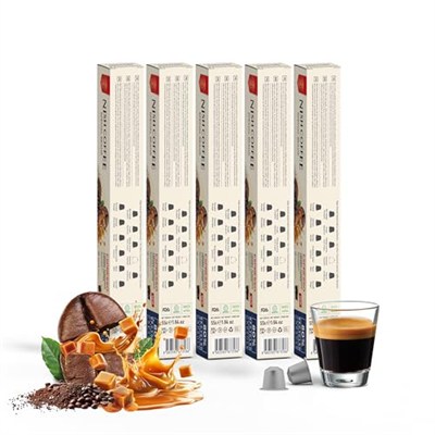 Nish Kahve Karamel Aromalı Kapsül Kahve 5li Set 50 Adet