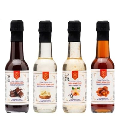 Nish Kahve Karamel, Vanilya, Çikolata, Beyaz Çikolata Aromalı Şurup 4lü Set 4x250 Mililitre