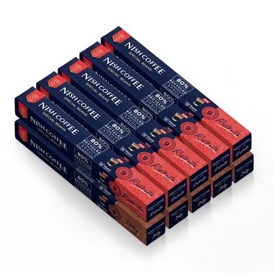 Nish Kahve Nespresso Uyumlu Kapsül Kahve 10lu Set 5xItaly, 5xRisteretto 100 Adet