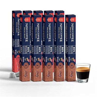 Nish Kahve Nespresso Uyumlu Kapsül Kahve 10lu Set 5xItaly, 5xRisteretto 100 Adet