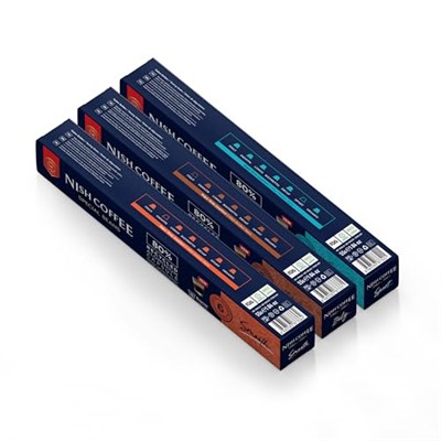 Nish Kahve Nespresso Uyumlu Kapsül Kahve 3lü Set Smooth, Italy, Sport 30 Adet
