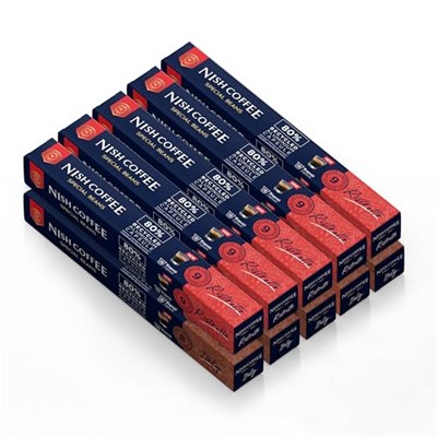 Nish Kahve Nespresso Uyumlu Kapsül Kahve 10lu Set 5xItaly, 5xRisteretto 100 Adet