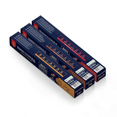 Nish Kahve Nespresso Uyumlu Kapsül Kahve 3lü Set Lungo, Italy, Risteretto 30 Adet