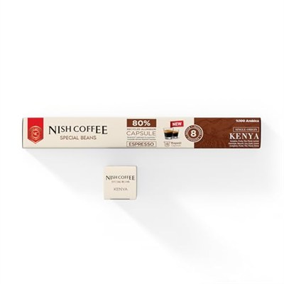Nish Kahve Single Orijin Kapsül Kahve Kenya Nespresso Uyumlu 10 Adet