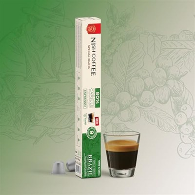 Nish Kahve Single Orijin Kapsül Kahve Brasil Nespresso Uyumlu 10 Adet
