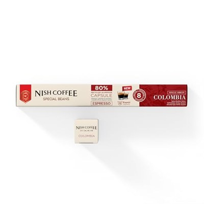 Nish Kahve Single Orijin Kapsül Kahve Colombia Nespresso Uyumlu 10 Adet