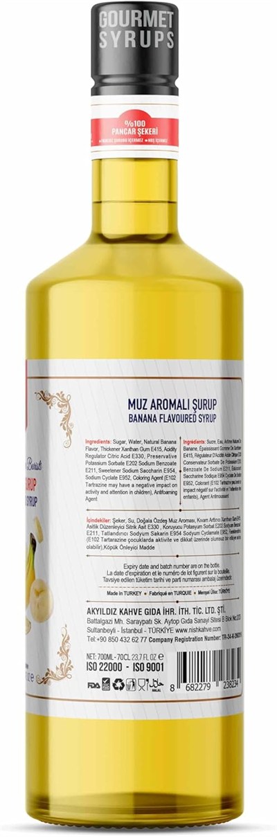 Nish Muz Aromalı Şurup 700 ML - P
