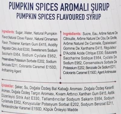 Nish Pumpkin Spices Aromalı Şurup 700 ML