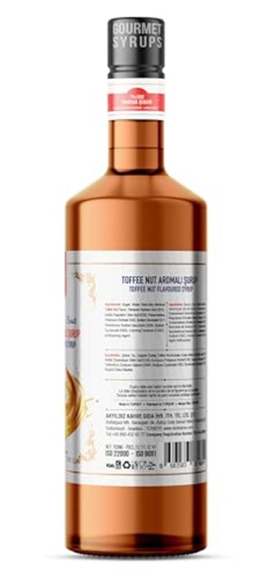 Nish Toffee Nut Aromalı Şurup 700 ML - P