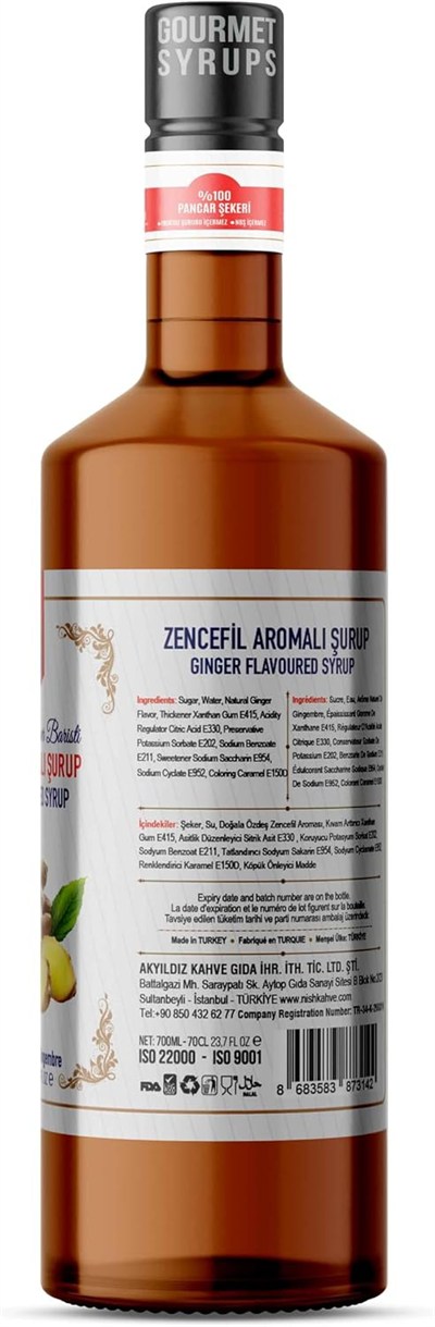 Nish Zencefil Aromalı Şurup 700 ML - P