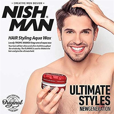 Nishman Saç Şekillendirici Wax 03 Flaming, 150 ML | Tüm Saç Tipleri | Ekstra Güçlü, Islak ve Parlak Görünüm