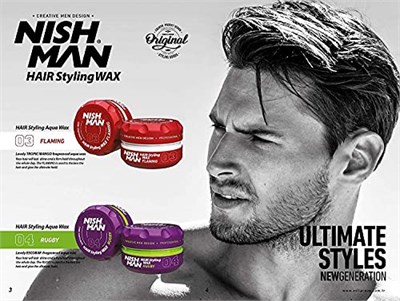 Nishman Saç Şekillendirici Wax 03 Flaming, 150 ML | Tüm Saç Tipleri | Ekstra Güçlü, Islak ve Parlak Görünüm