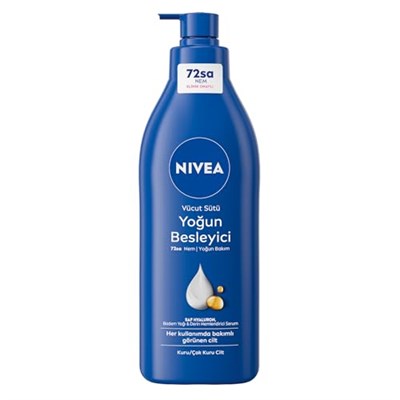 NIVEA Besleyici Vücut Sütü 400 ml, Kuru ve Çok Kuru Ciltler, 72 Saat Yoğun Nemlendirici,Badem Yağı