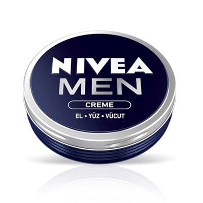 NIVEA MEN Erkek Bakım Kremi 75 ml, El, Yüz ve Vücut Nemlendirici Krem, Hızlı Emilir, Yapışkan His Bırakmaz, E vİtamini, Tüm Cilt Tipleri