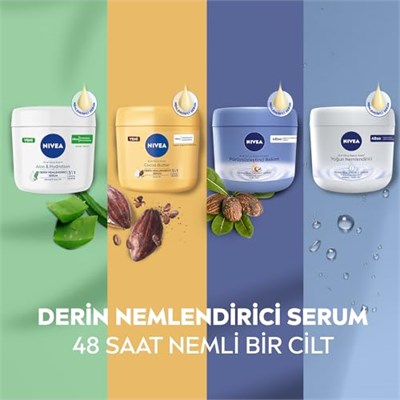 NIVEA Nemlendirici El ve Vücut Bakım Kremi Pürüzsüzleştirici 400 ml, Kuru Ciltler,48 Saat Yoğun Nemlendirme,Shea Yağı