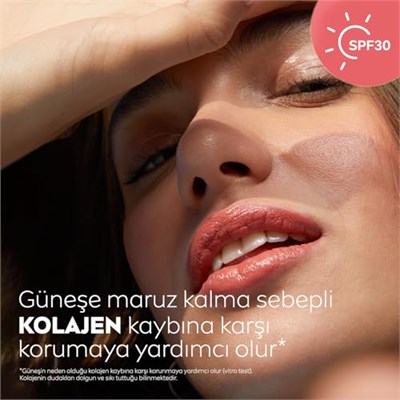 NIVEA Rose Renkli Nemlendirici Dudak Bakım Kremi 4.8gr, SPF30, Allık Etkisi, Dudak ve Yanaklar, E Vitamini