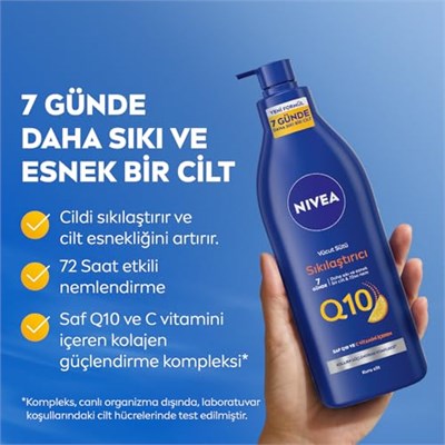 NIVEA Sıkılaştırıcı Vücut Sütü 400 ml,7 Günde Sıkılaştırıcı,72 Saat Nemlendirici,C Vitamini,Kolajen,Kuru Cilt - Seçenekler: 400 ml, 400 ml (3 paketi)