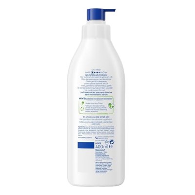 NIVEA Vücut Losyonu Aloe Vera 400 ml, Normal ve Kuru Ciltler için,72 Saat Nemlendirici,Hyaluron,Aloe Vera,Yenileyici Bakım