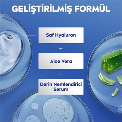 NIVEA Vücut Losyonu Aloe Vera 400 ml, Normal ve Kuru Ciltler için,72 Saat Nemlendirici,Hyaluron,Aloe Vera,Yenileyici Bakım