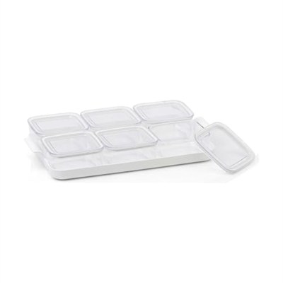 Noksi Kahvaltılık Saklama Kabı 0,25 ml Vakum Kapaklı 6lı Erzak Kuru Gıda Saklama Kabı (Nks154)