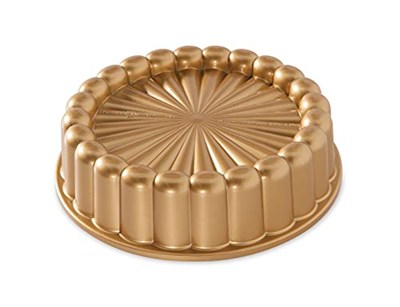 Nordic Ware 83577 Charlotte kek kalıbı, tek boy, altın rengi.