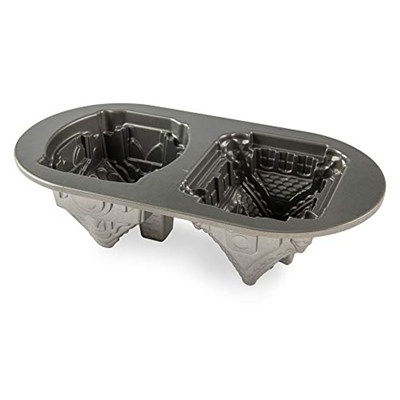 Nordic Ware Düet tavası zencefilli kurabiye evi, alüminyum, gümüş, 5 kap