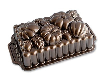 Nordic Ware Harvest Bounty ekmek tavası, Tek Boy, Bronz