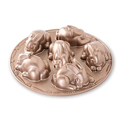 Nordic Ware kek kalıbı, Pasta kalıbı – Paskalya Tavşanı, alüminyum, kahverengi, 7,6 x 30,5 x 30,5 cm, 1 birim