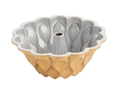 Nordic Ware -NON-Stick kek pişirme kalıbı-taç, alüminyum, altın, 25,4 X 25,4 X 9,9 cm