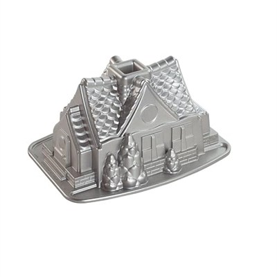 Nordic Ware Pişirme kalıbı, alüminyum döküm, gümüş, 13x25x19,1 cm