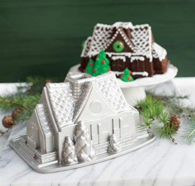 Nordic Ware Pişirme kalıbı, alüminyum döküm, gümüş, 13x25x19,1 cm