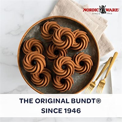 Nordic Ware Pişirme kalıbı Heritage Bundtlette Alüminyum Altın, 35,6 cm x 20,3 cm, NW 88077