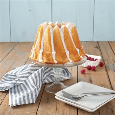 Nordicware kek kalıbı yuvarlak pasta, alüminyum döküm, gümüş, 22,9 x 22,9 x 13,5 cm