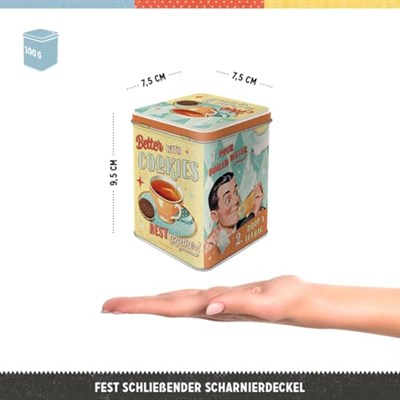 Nostaljik-Sanat Çay ve Çerezler Birlikte-Nostalji Hediye Fikir, Gevşek Çay Poşetleri için Depolama, Vintage Tasarım, 100 g