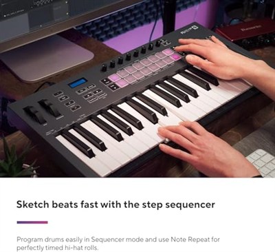 Novation FLkey 37 MIDI Klavye Denetleyicisi - Akor Modu ve Ölçek Modu ile Sorunsuz FL Studio Entegrasyonu. Müzik Prodüksiyonu için ihtiyacınız olan tüm yazılımlar