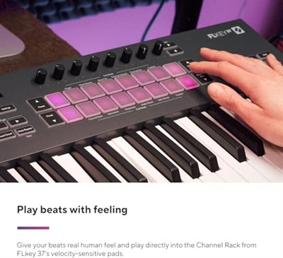 Novation FLkey 37 MIDI Klavye Denetleyicisi - Akor Modu ve Ölçek Modu ile Sorunsuz FL Studio Entegrasyonu. Müzik Prodüksiyonu için ihtiyacınız olan tüm yazılımlar