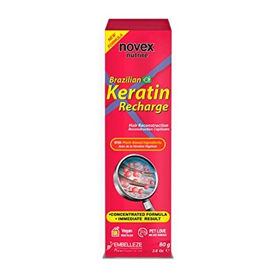 NOVEX BRAZILIAN KERATIN - Kurumuş ve Zarar Görmüş Saçlar için Durulanmayan Saç Bakım Kremi 80g (7896013551447)