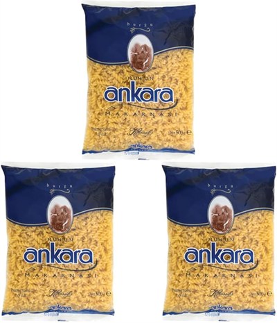 Nuhun Ankara Makarnası Burgu 500 g (3 paketi)