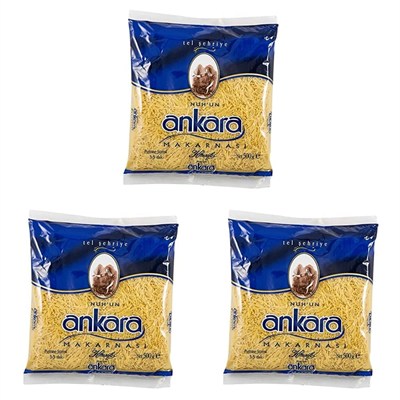 Nuhun Ankara Makarnası Tel Şehriye 500 g 3lü paket