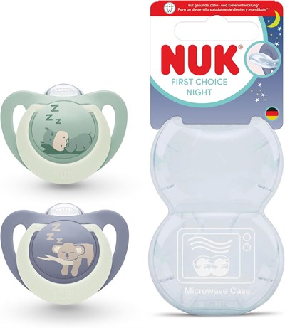 NUK FC Night 2li Gece Emzik, 0-6 ay,Hipo/Koala