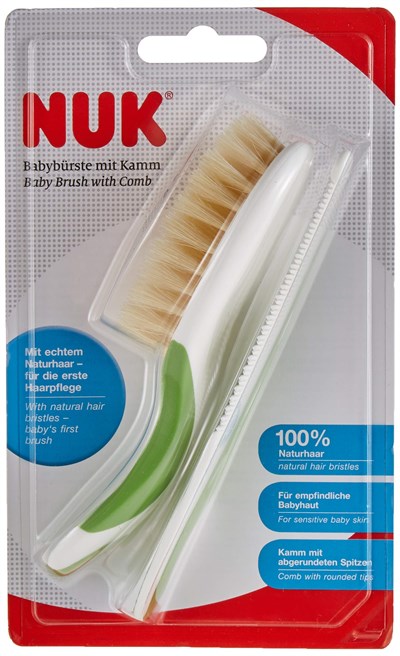 Nuk Na 256236-C Kıl Fırça Ve Tarak Bebek Seti, Yeşil - Seçenekler: 1 Stück (1er Pack), Nosz