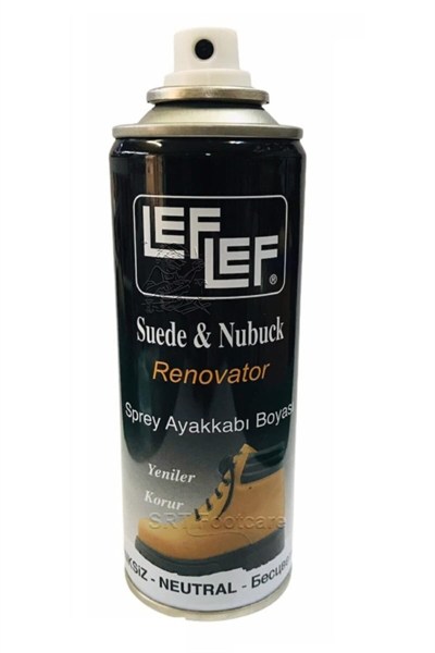 Nuri LefLef Süet Nubuk Ayakkabı Boyası Yenileyici Koruyucu Sprey (200 ml) (Renksiz)