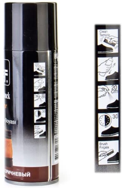 Nuri LefLef Süet Nubuk Ayakkabı Boyası Yenileyici Koruyucu Sprey (200 ml) (Renksiz)