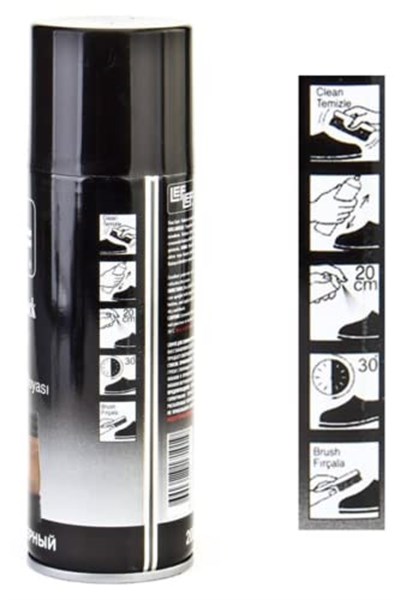Nuri LefLef Süet Nubuk Ayakkabı Boyası Yenileyici Koruyucu Sprey (200 ml) (Siyah)