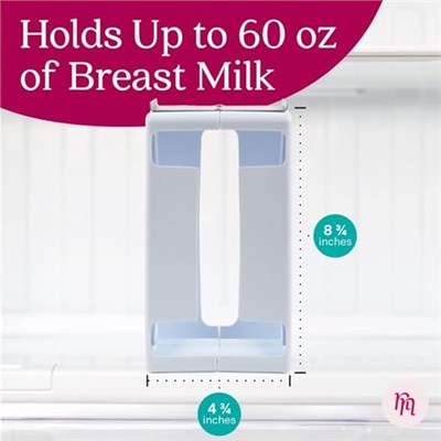 Nurse & Nourish Anne Sütü Saklama Kulesi - Süt Dondurucu Torbaları için Uygun Depolama - Sütü Anne Sütü Dondurucu Düzenleyici Kulesinde Verimli Bir Şekilde Saklayın - 1700 ml Süt İçin Anne Sütü Saklam