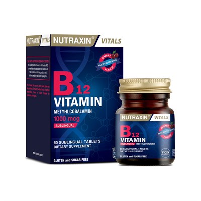 Nutraxin B12 Vitamin 1000 mcg 60 Tablet Takviye Edici Gıda