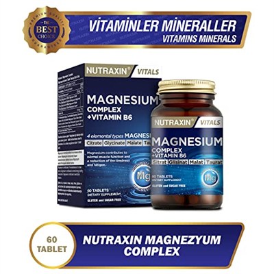 Nutraxin Magnesium Complex Gıda Takviyesi, 60 Tablet