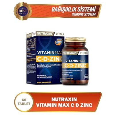 Nutraxin Vitamin Max C-D-Zinc 60 Tablet