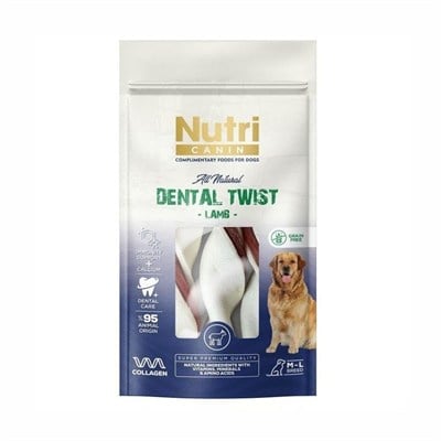 Nutri Canin Dental Twist Kuzulu Köpek Ödülü M-L 120 Gr