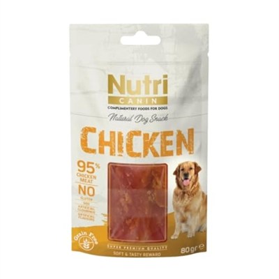 Nutri Canin Natural Dog Snack Chicken Tahılsız Tavuklu Ödül 80 G